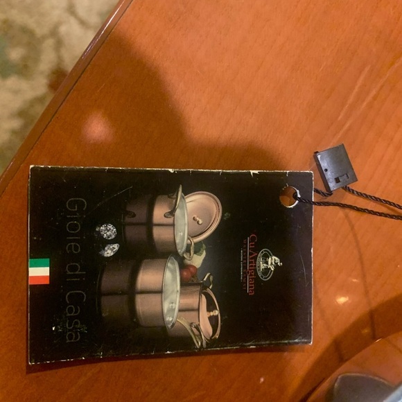 Copper Cookware with Gold Handles made in Italy CU Artigiana NWT 5” 3/8 - Picture 2 of 4